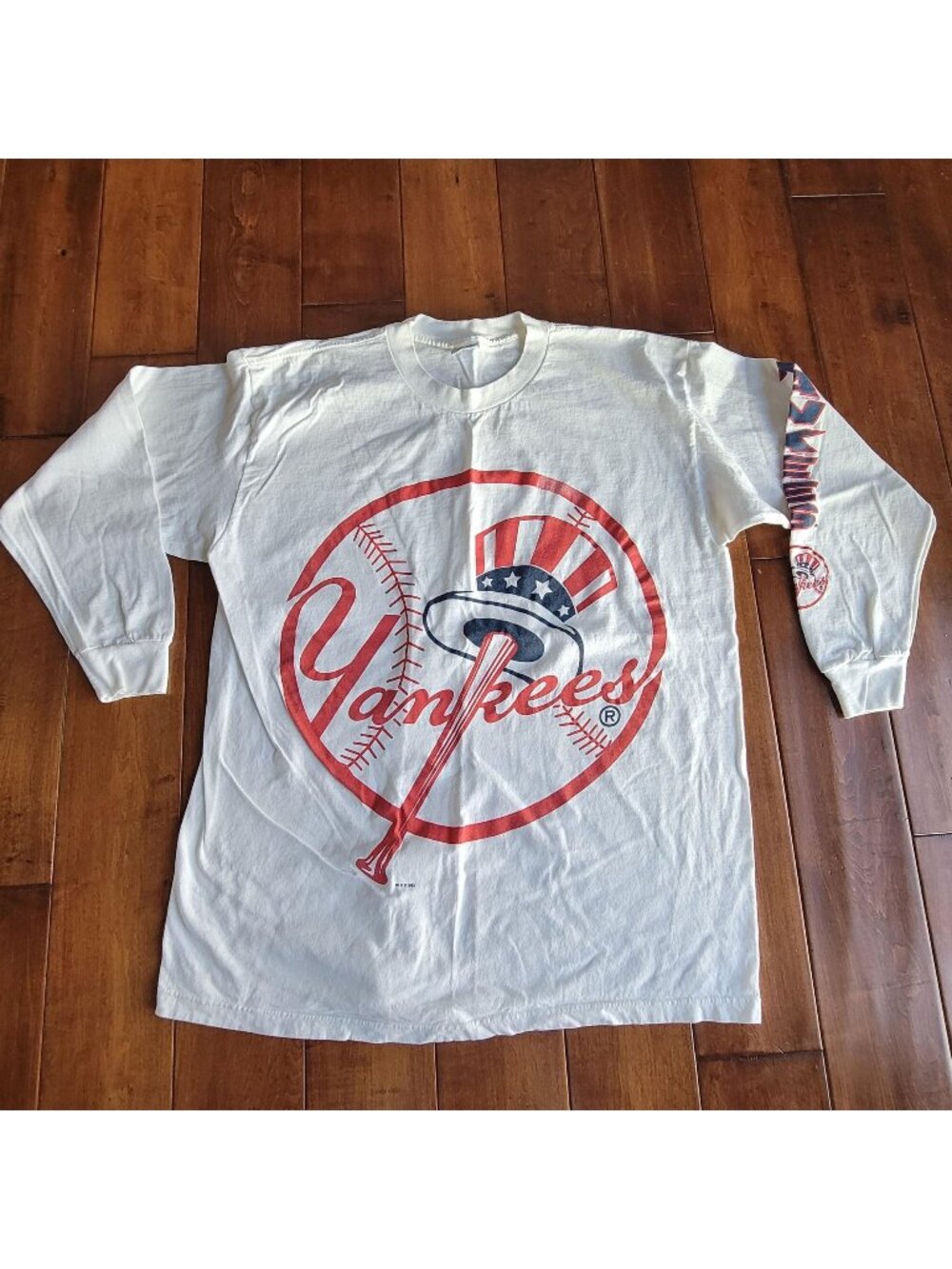Vintage 1993 New York Yankees Salem Sportswear Long Sleeve Shirt XL | Retro MLB